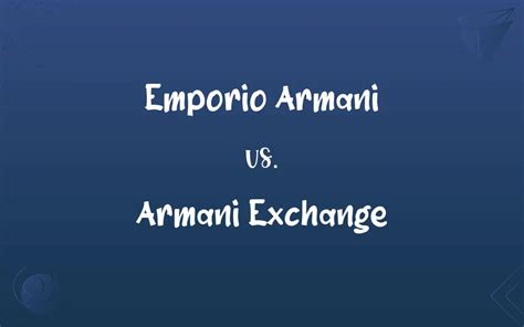 emporio armani and armani exchange